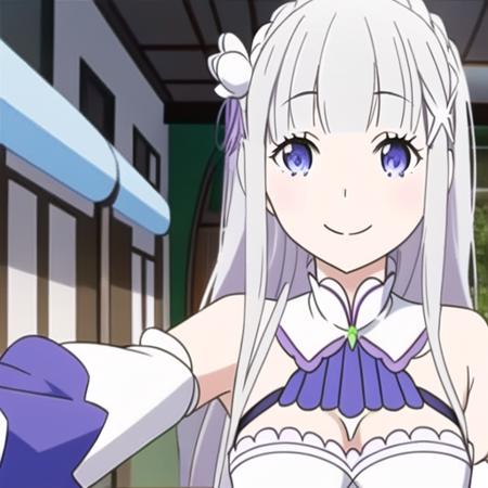 04231-1555770783-, masterpiece,(emilia re zero), best quality, 1girl, long hair,smiling,,perspective from front.png